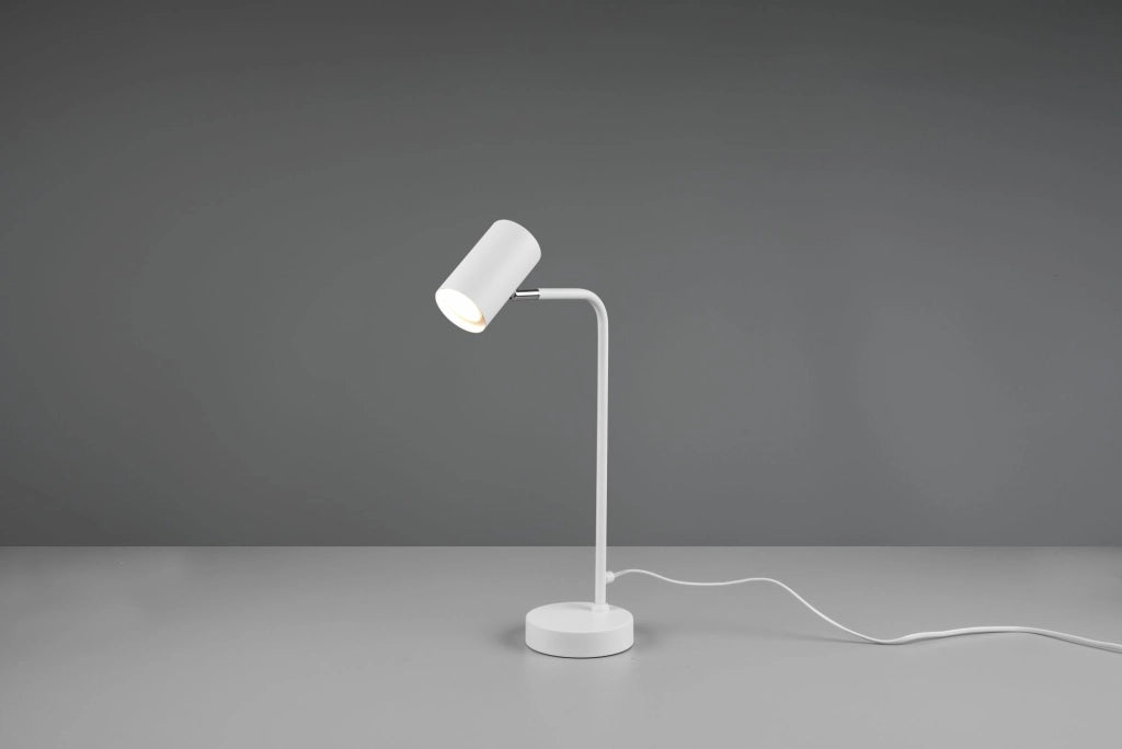 MARLEY LAMPADA DA TAVOLO SPOT CILINDRO BIANCA H. 45CM 1 LUCE ATTACCO GU10