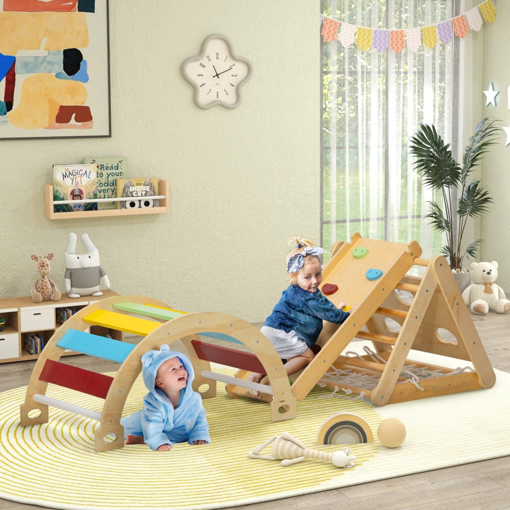 Casetta da interno con scivolo e arco per arrampicata ¨C Minimal ¨C Multicolore