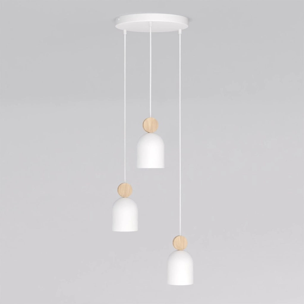 Lampada a sospensione japandi MESI bianca 3xGU10 Emibig