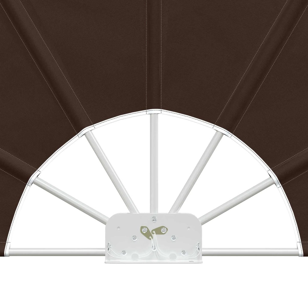 Schermo di Privacy per Balcone Ø 400 cm Poliestere Marrone 42037152