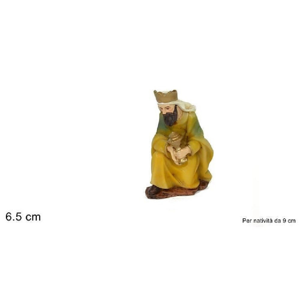Trade Shop - Statuina Gaspare 6.5 Cm Per Presepe In Resina Decoro Natale Natalizio Nativita' -