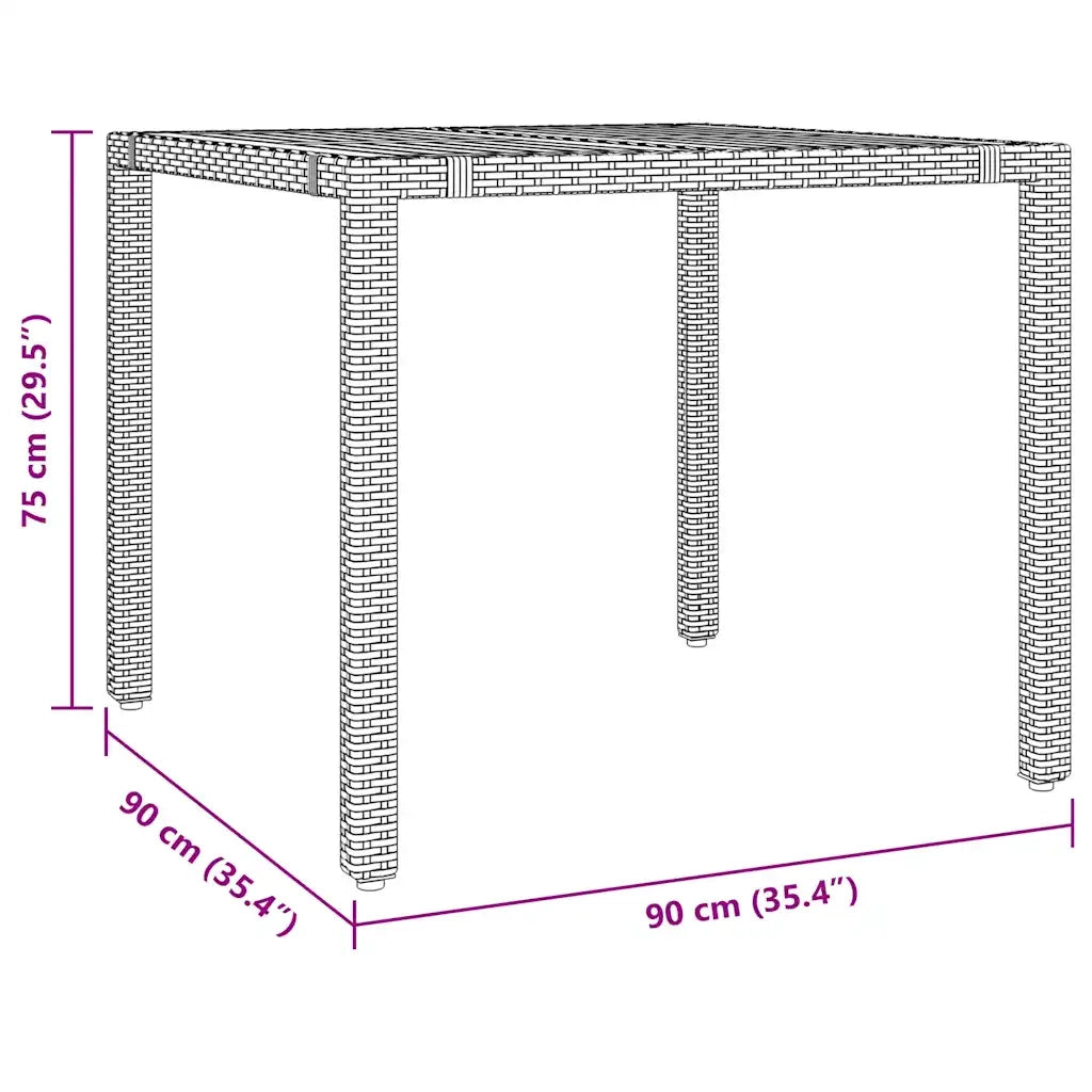 Set Bistrò da Giardino 5 pz con Cuscini in Polyrattan Nero 3276976