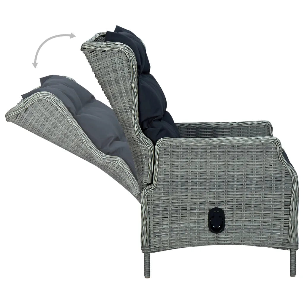 Set Mobili da Pranzo per Giardino 5 pz Grigio Chiaro 3067839