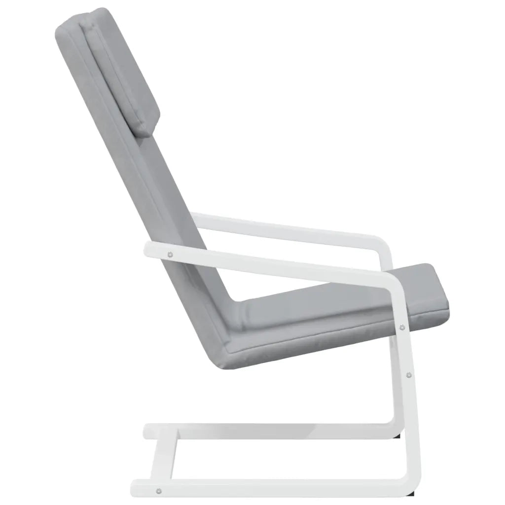 Poltrona | Sedia Relax Grigio Chiaro in Tessuto