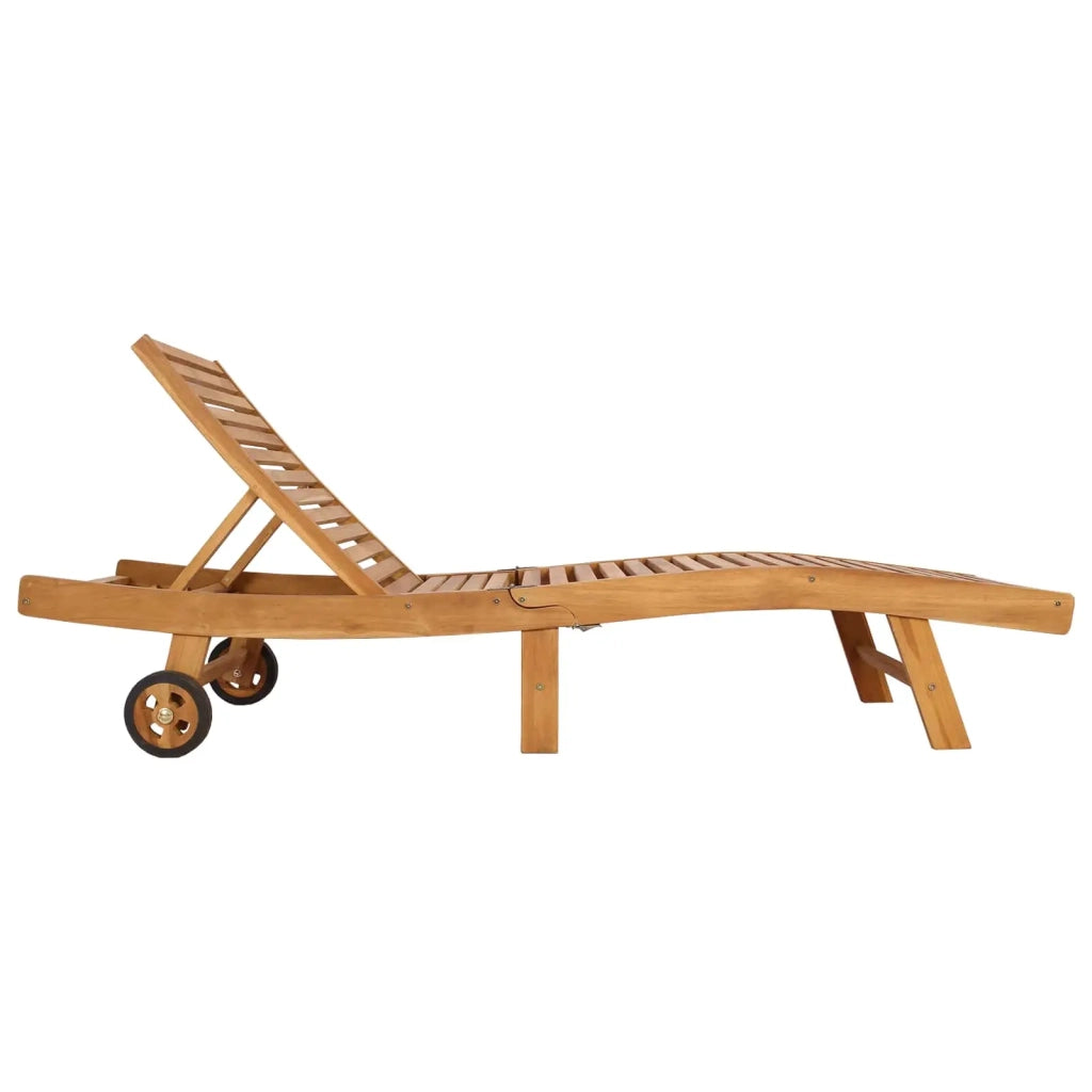 Lettino da sole Marrone Legno di teak solido 42032681