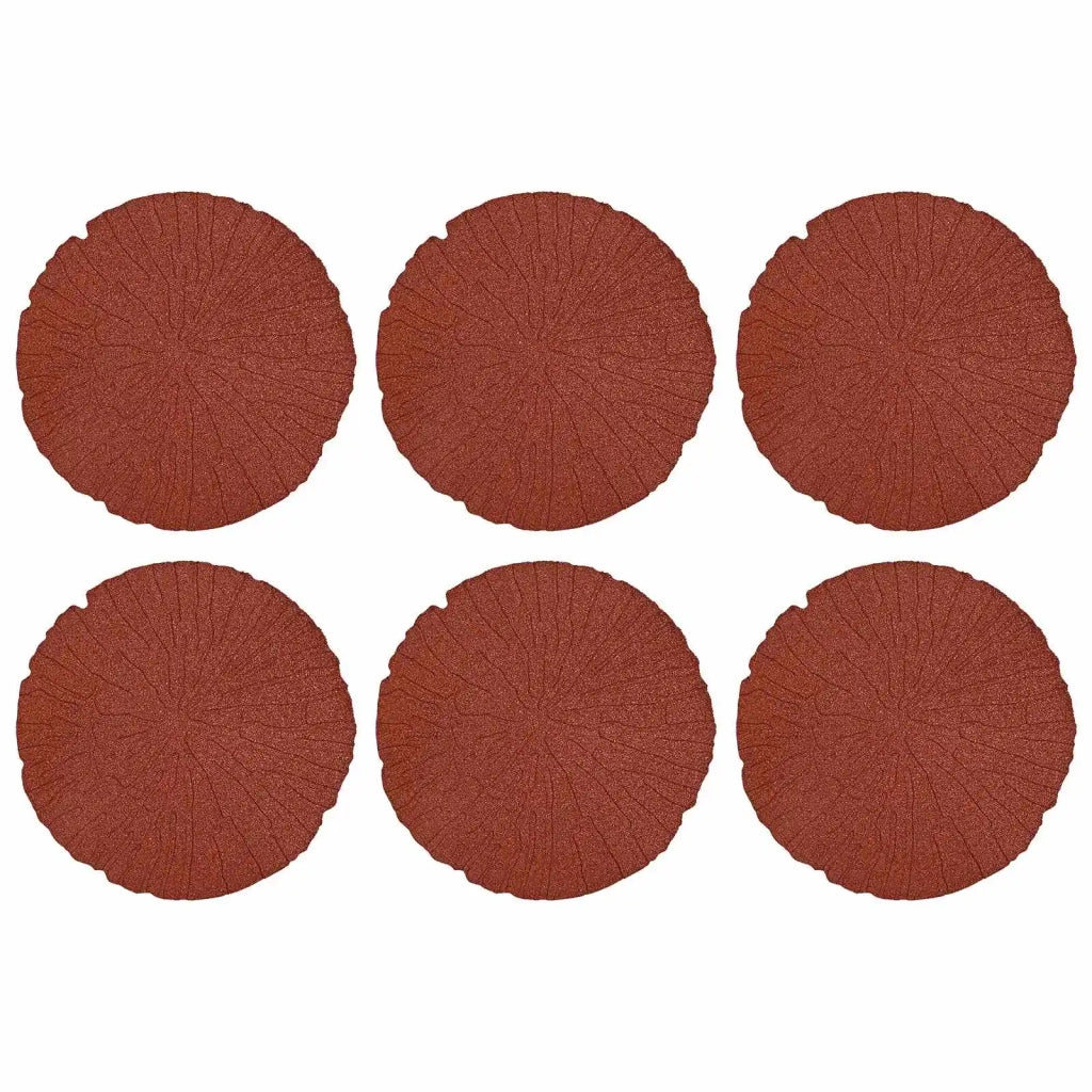 Pietra da Passo 6 pcs Rosso Ø 45 x 1,8 cm Gomma 42030075