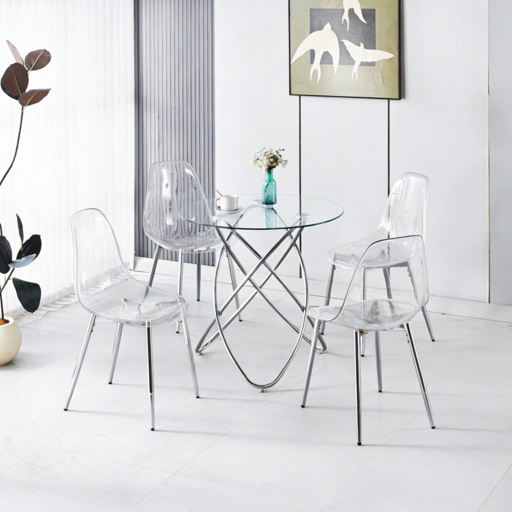 Set da pranzo 5 pezzi - Zephmum- 1 tavolo + 4 sedie