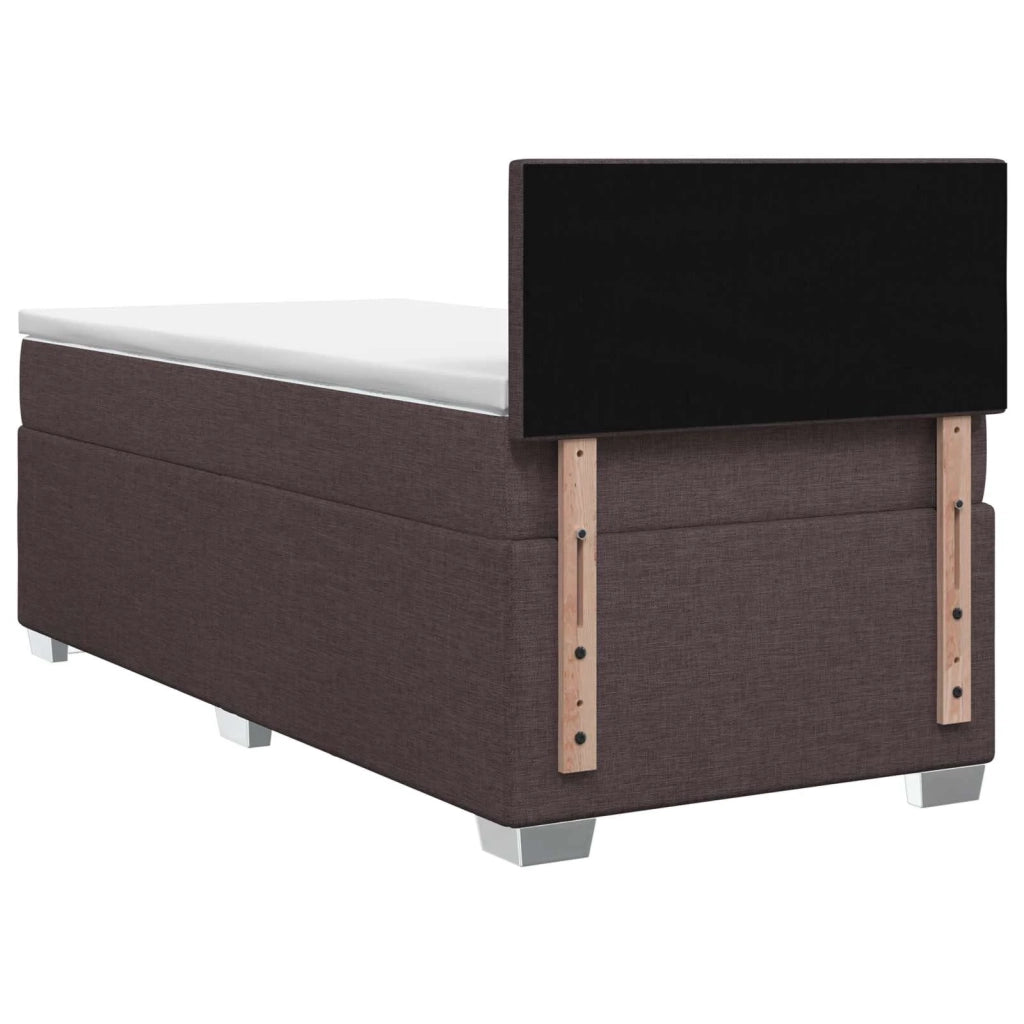 Letto con Box Spring, Materasso e LED Marrone Scuro 90 x 200 cm 3451857