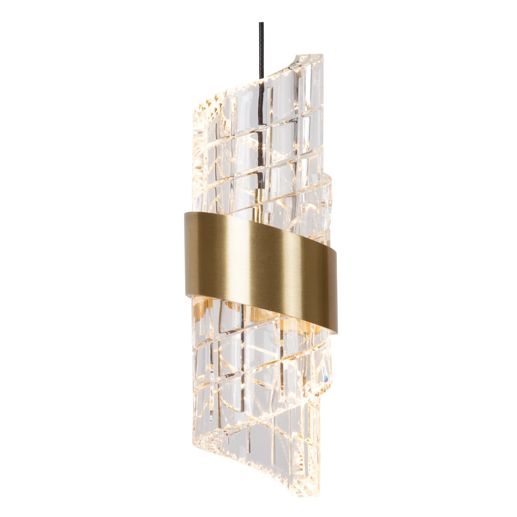 Lampada sospensione glamour vetro oro LED 7W Lucide