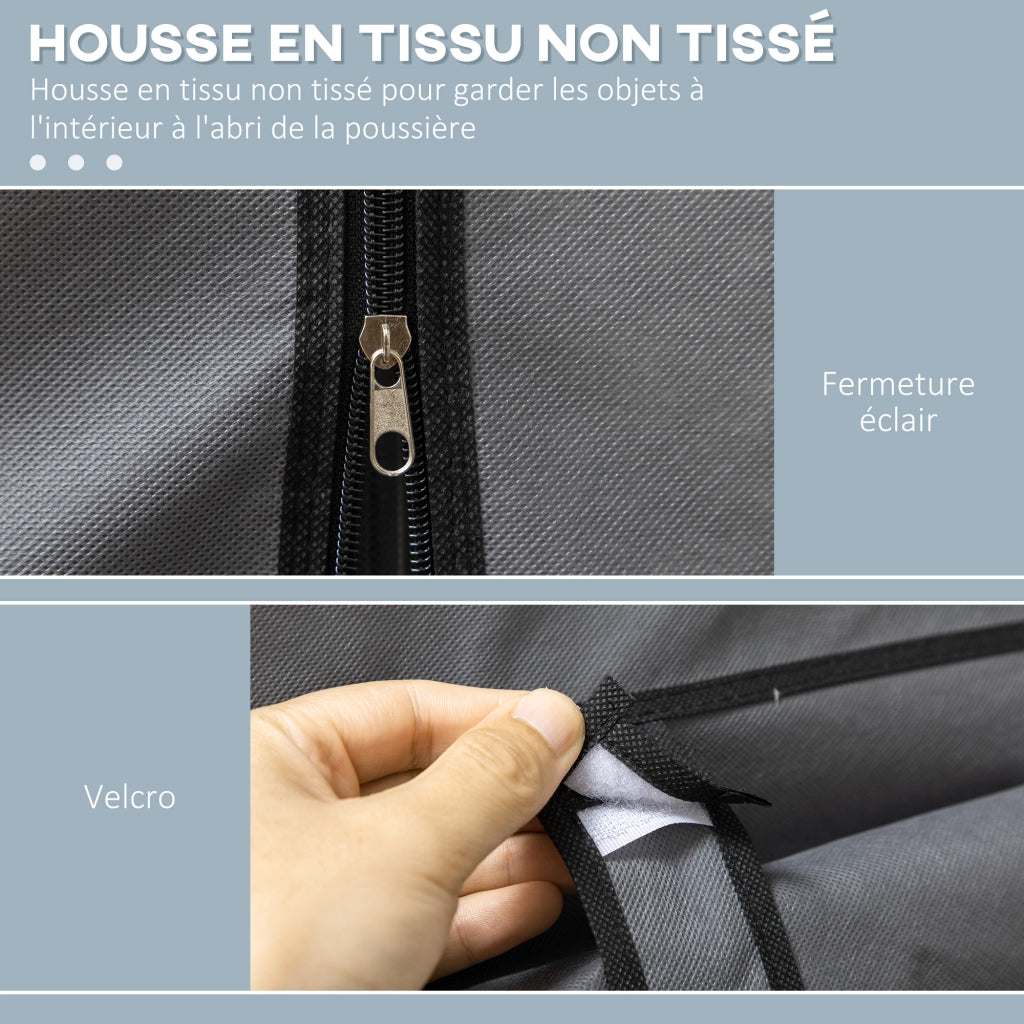 Armadio guardaroba con ante e ripiani ¨C Minimal ¨C grigio