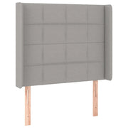 Testiera | Testata ad Orecchio Grigio Chiaro 83x16x118/128 cm in Tessuto