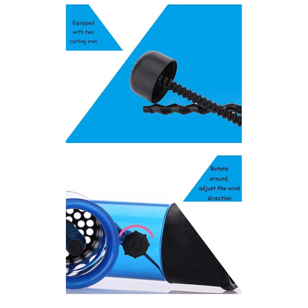 Trade Shop - Air Curler Tornado Diffusore Crea Boccoli Ricci Capelli Beccuccio Asciugacapelli -