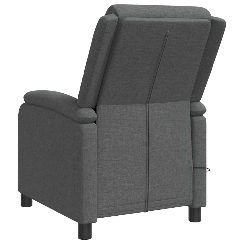 Poltrona Massaggiante Grigio Scuro Tessuto 42034870