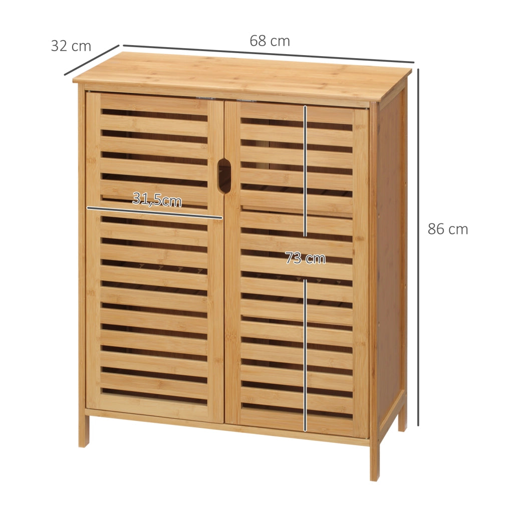 ARMADIO BAGNO 68x32x86 cm Bambù Naturale