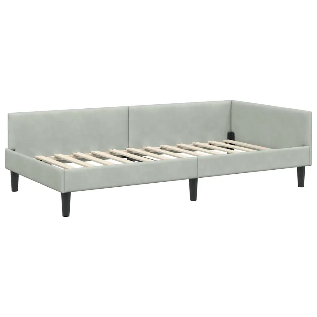 Struttura Letto Angolare con Materasso 2 pcs Grigio chiaro