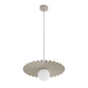Lampada a sospensione beige a ventaglio UMBRA 1xG9 Emibig