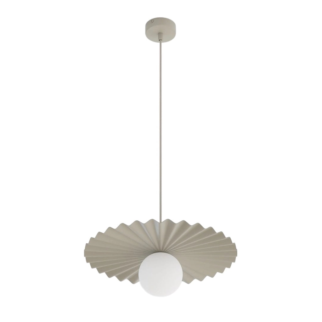 Lampada a sospensione beige a ventaglio UMBRA 1xG9 Emibig