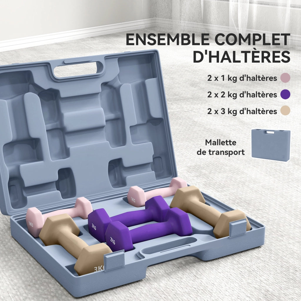 Set di manubri esagonali 12 kg ¨C zephmum ¨C multicolore