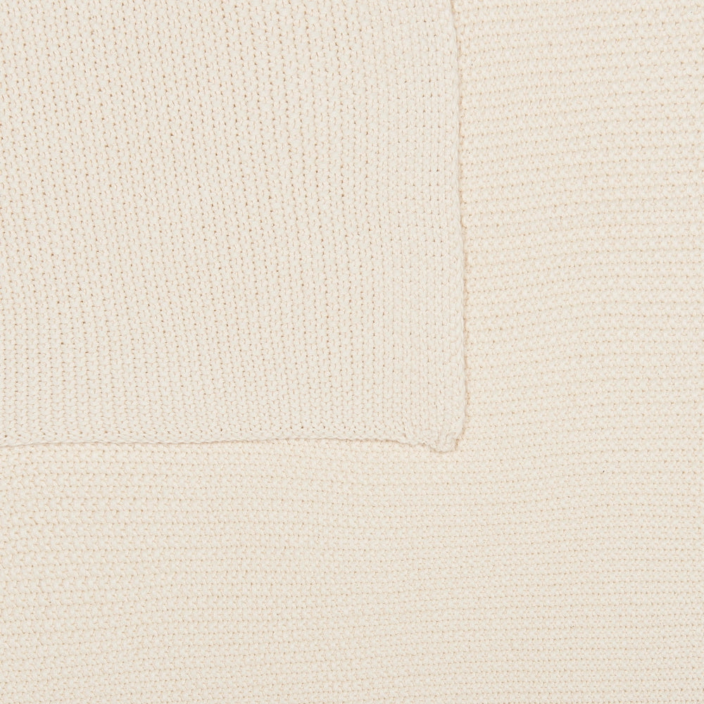 Coperta Beige Cotone 130 x 180 cm Copriletto Punto Croce Oversize