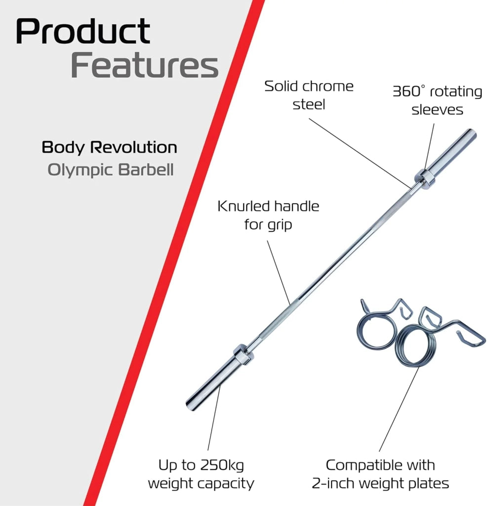 Bilanciere olimpico 152 cm per dischi da 2”