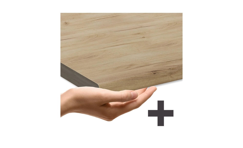 Vicco Mobiletto base per cucina Calcestruzzo 60 cm con cassetti, PL Rovere