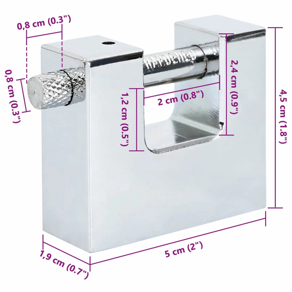 Lucchetto 2 pcs Argento Acciaio 42020729
