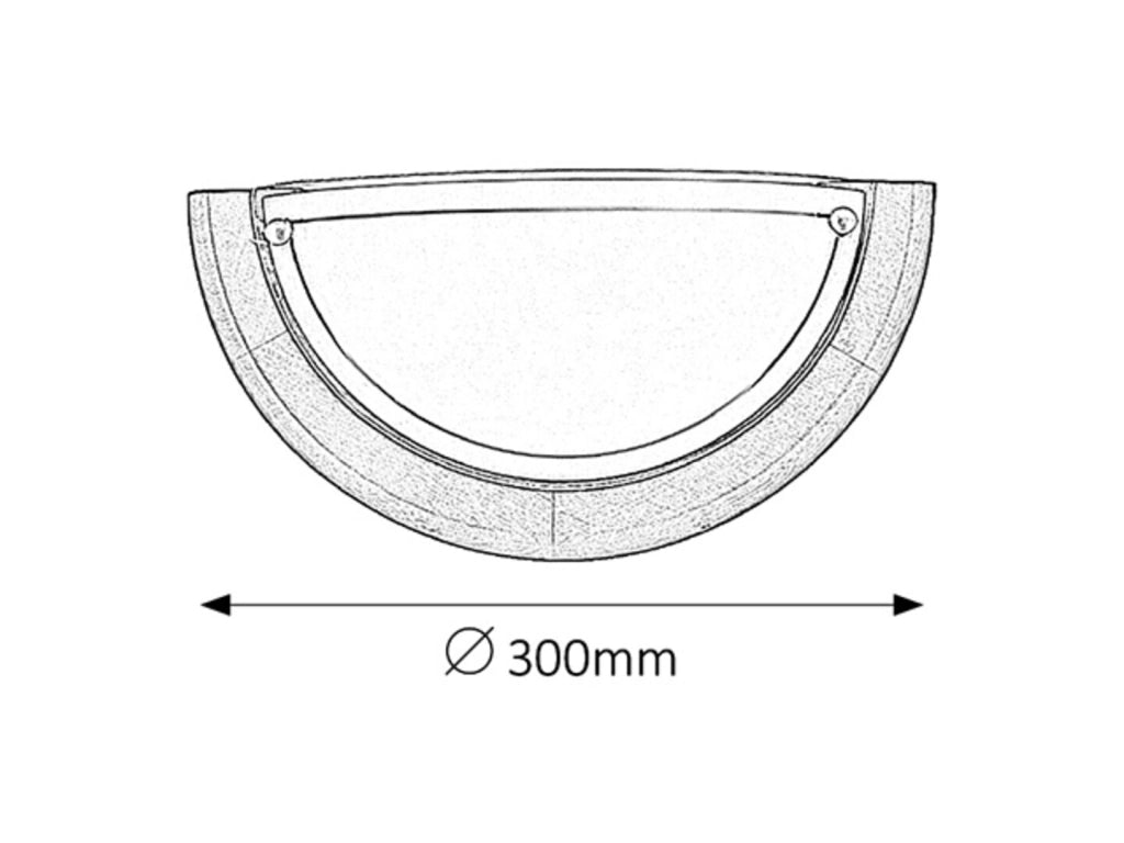 Applique bagno Rabalux Ufo 5407 E27 rovere scuro 30cm