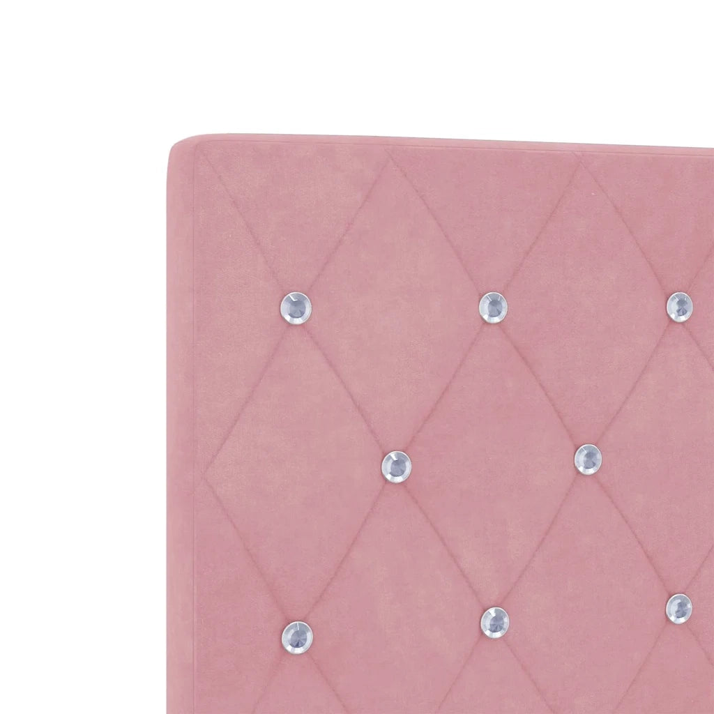 Testiera LED con strisce LED con testiera Rosa 100 cm Velluto 3338359