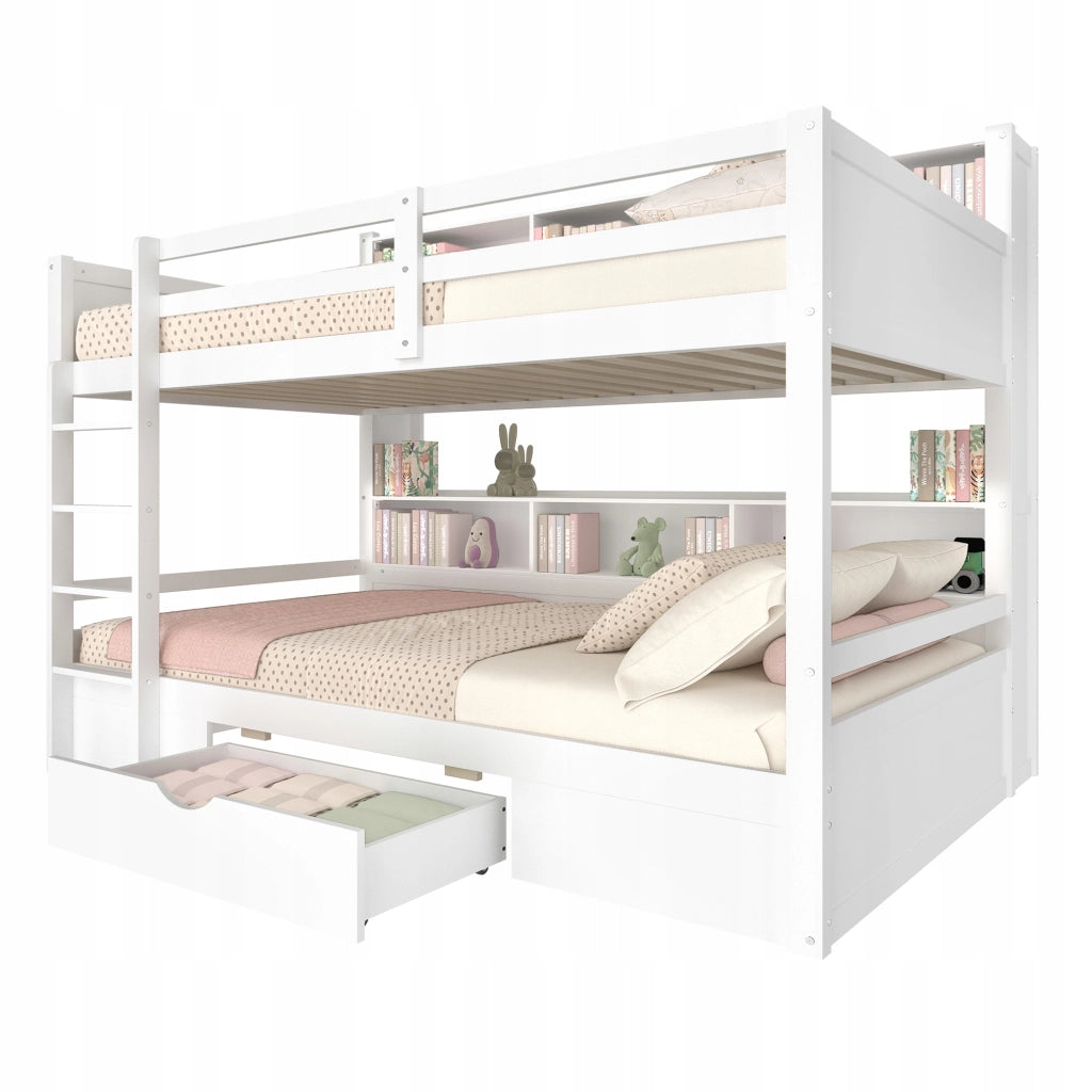 Letto a castello con cassetti - Xylo - 90x200 cm - Bianco