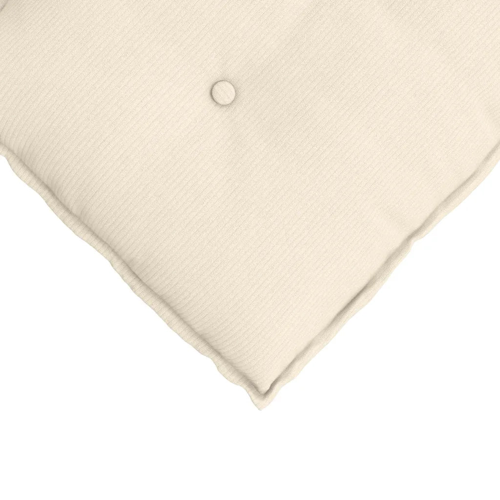 Cuscino per Schiena | Cuscino dorsale Crema 50 x 45 cm Tessuto in Cords