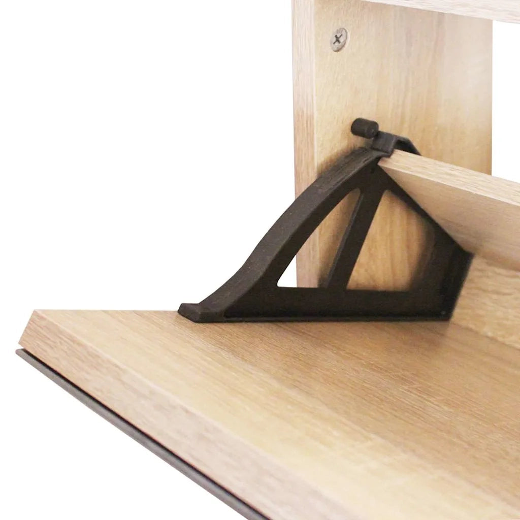 Scarpiera | Mobile per scarpe con 2 Ripiani e Specchio Colore Rovere 63x17x67 cm