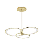 Lampada a sospensione moderna oro 3 anelli LED 30W