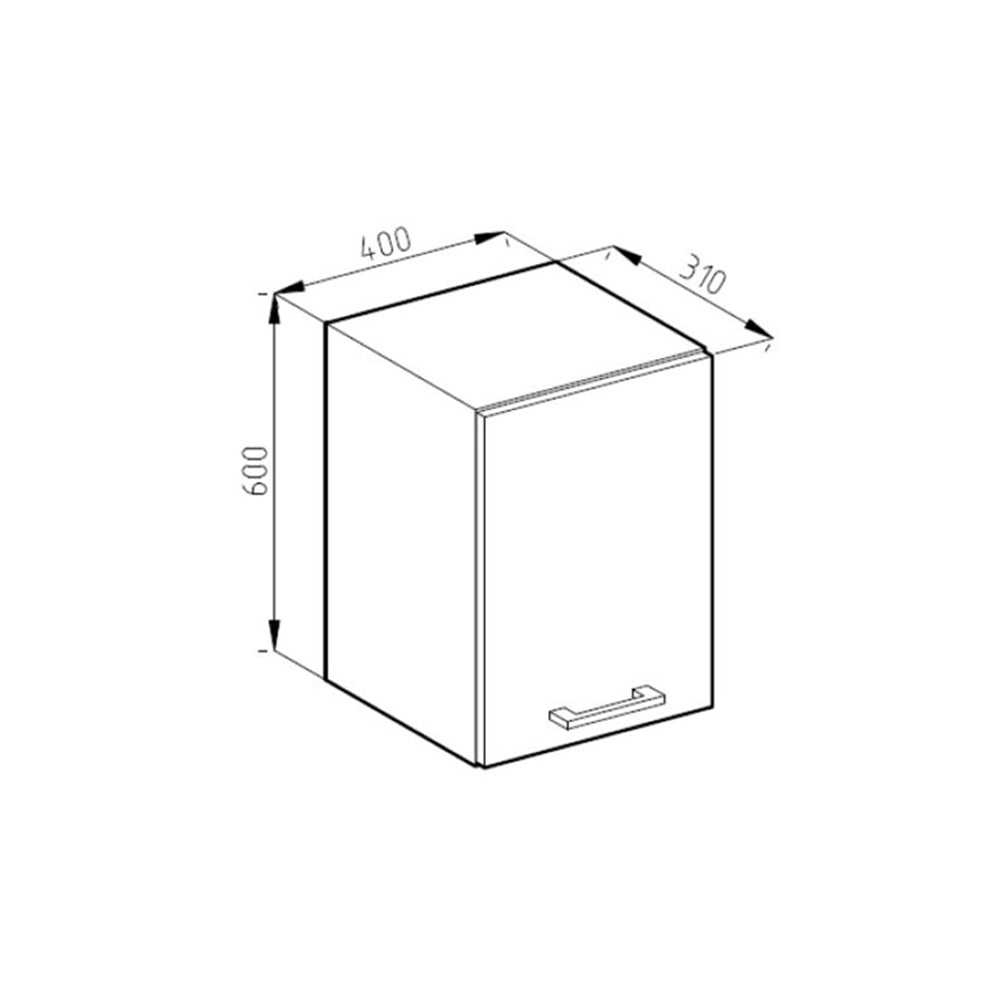 Vicco Pensile da cucina Calcestruzzo 40 cm