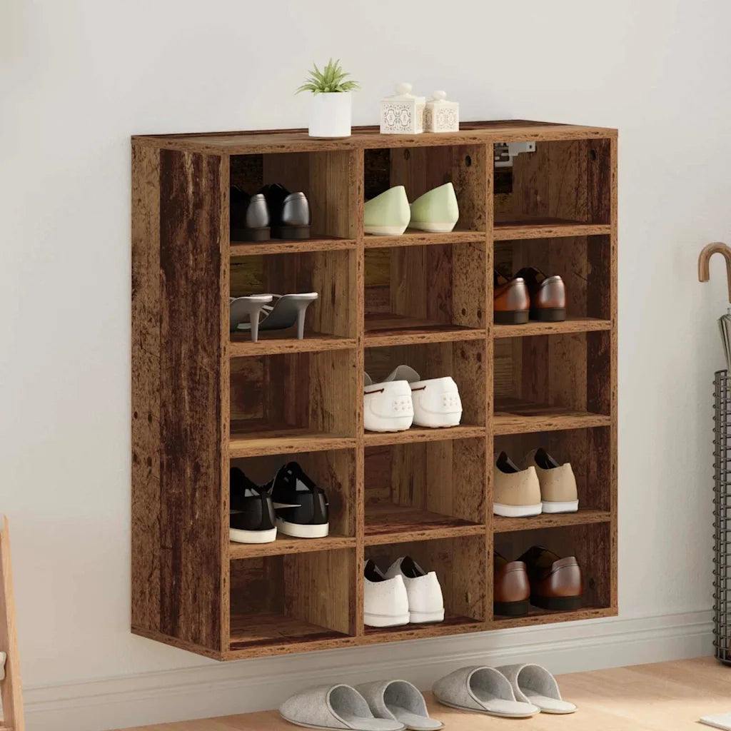 Mobile per scarpe-Scarpiera Legno vecchio 77,5 x 30 x 83,5 cm