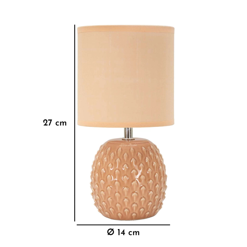 Ketchi, Lampada da Tavolo Necessaria 1 Lampadina, Rosa