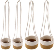 Pannelli di supporto per piante in cotone - 4 pezzi - 14/20 cm - per uso interno/esterno - manufatti a maglia - migliorano la crescita - contenitore per piante