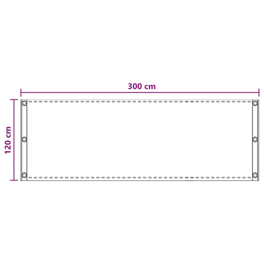 Schermo da balcone Grigio Chiaro 120 x 300 cm HDPE e alluminio 4003260