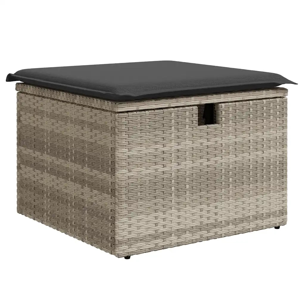 Set Divano da Giardino 8pz con Cuscini Grigio Chiaro Polyrattan 3274842