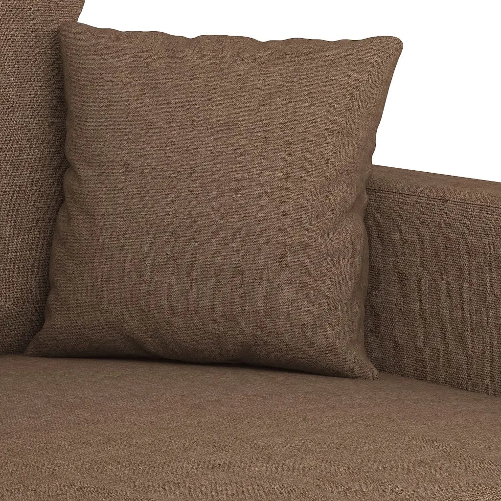 Set di Divani 3 pz con Cuscini Marrone in Tessuto 3201675