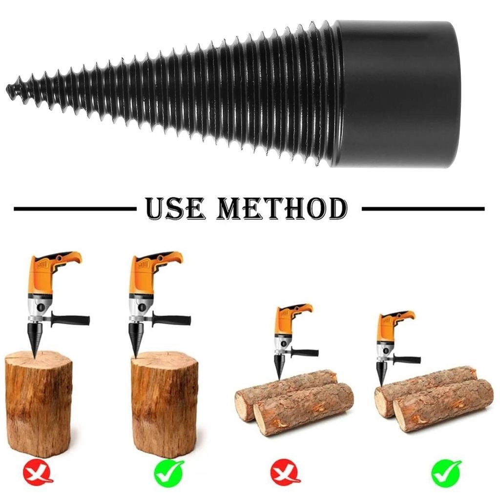 Vite conica spaccalegna 40mm fresa legno punta per trapano con 2 attacchi
