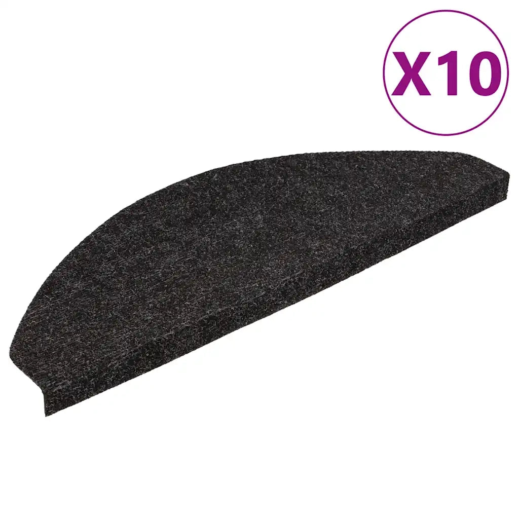 Tappetini Autoadesivi per Scale 10pz Antracite 65x22,5x3,5 cm 355253