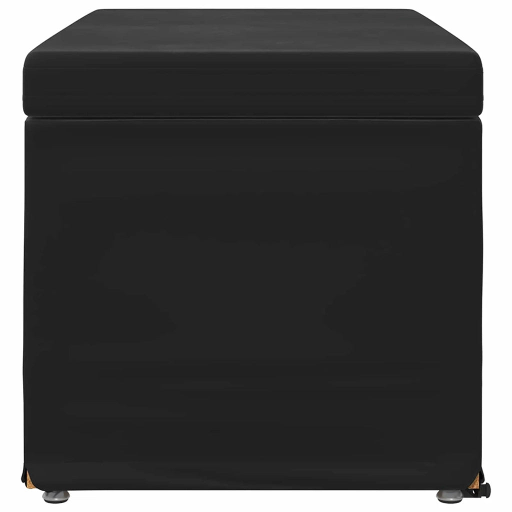 Pouf Nero 81 x 41 x 40 cm Velluto e Legno Ingegnerizzato 876784