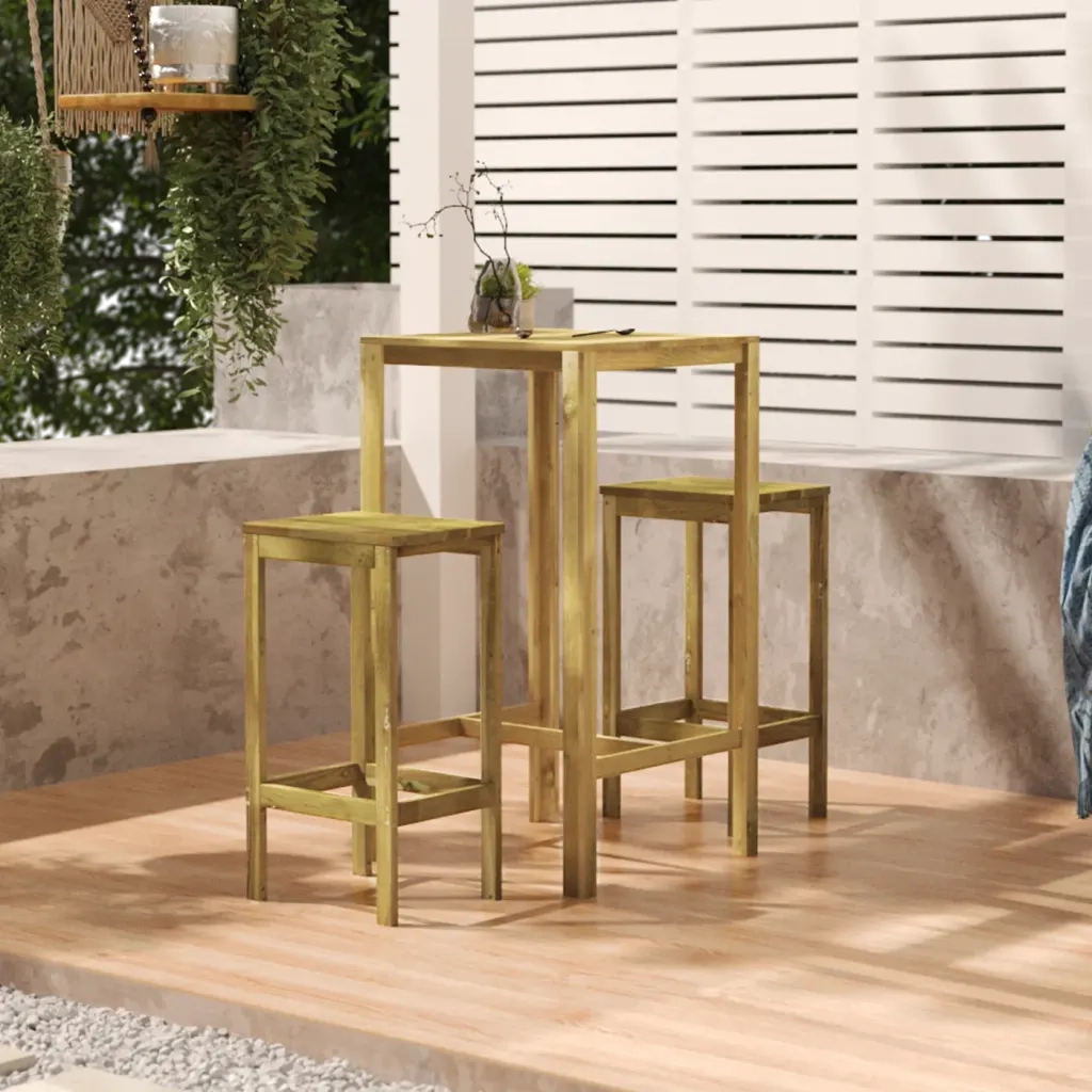Tavolo da Bar 60x60x110 cm in Legno di Pino Impregnato 318219