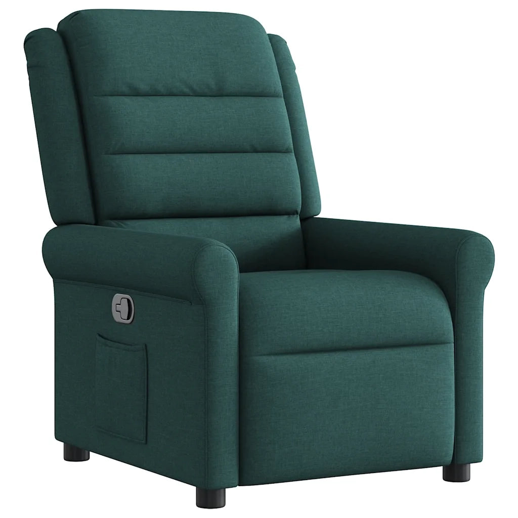Poltrona Reclinabile in Tessuto Verde Scuro 4015642