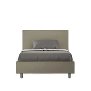 BS COM Letto una piazza e mezza contenitore imbottito 120x200 similpelle cappuccino