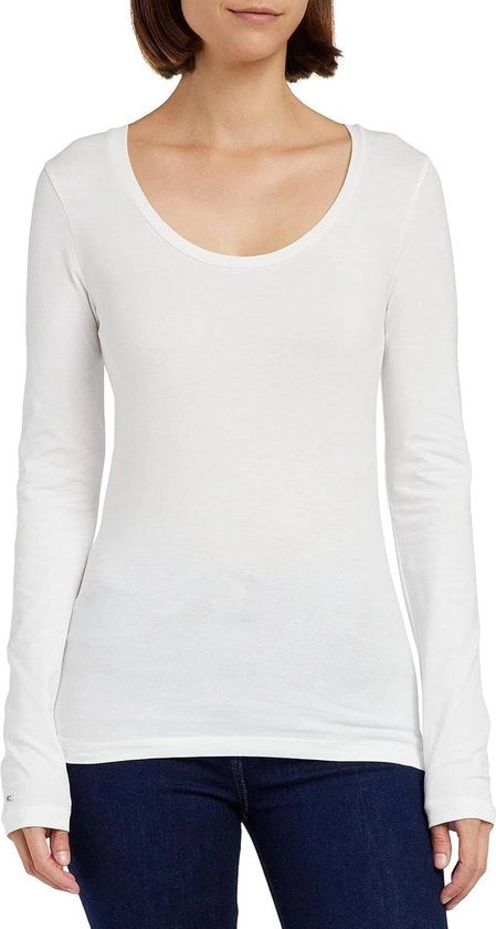 Top con collo a scoop e maniche lunghe per donne