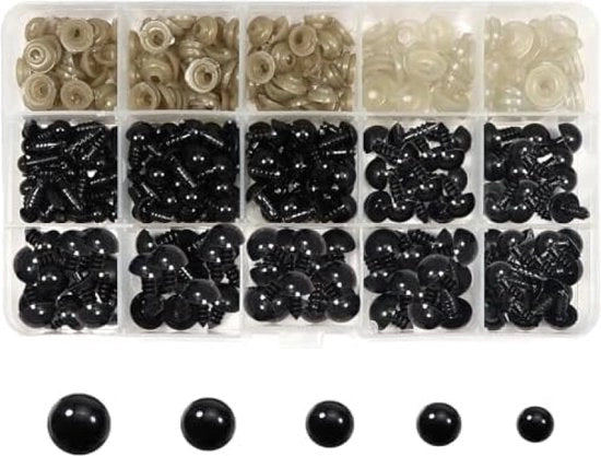Set di sicurezza - 150 pezzi - 6 mm a 12 mm con anelli di chiusura