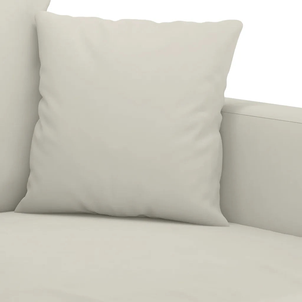 Divano a 3 Posti-Sofa 3 Posti Crema 180 cm in Velluto 284632