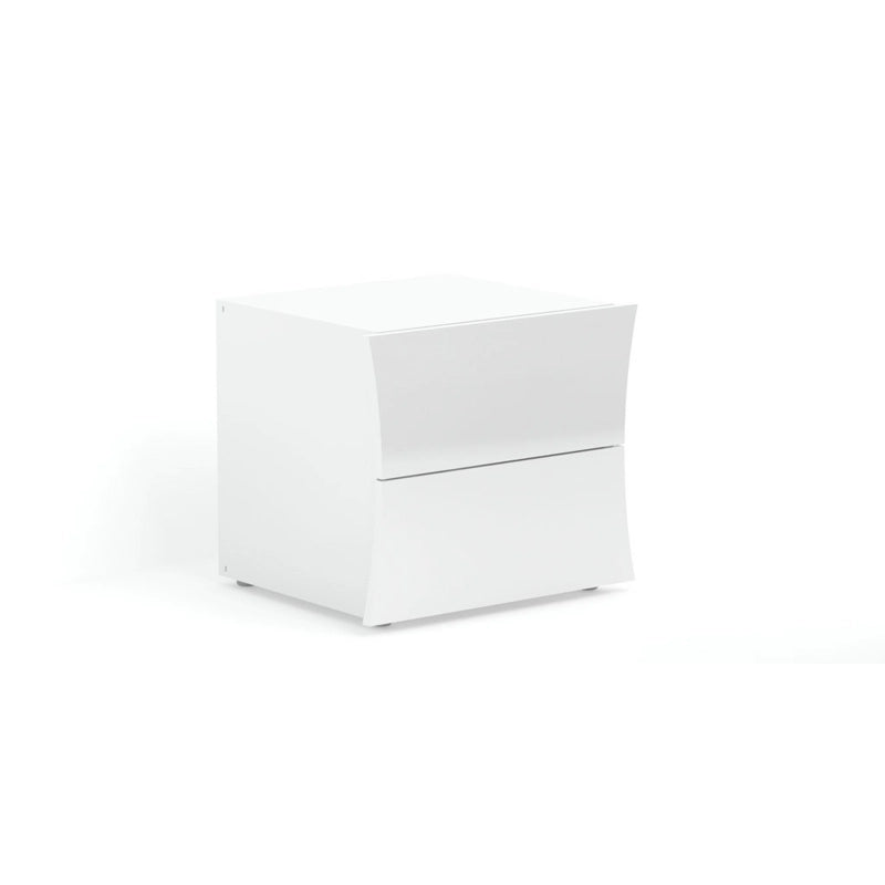 Comodino Arco – 2 cassetti – 50x41x40 – Bianco Lucido
