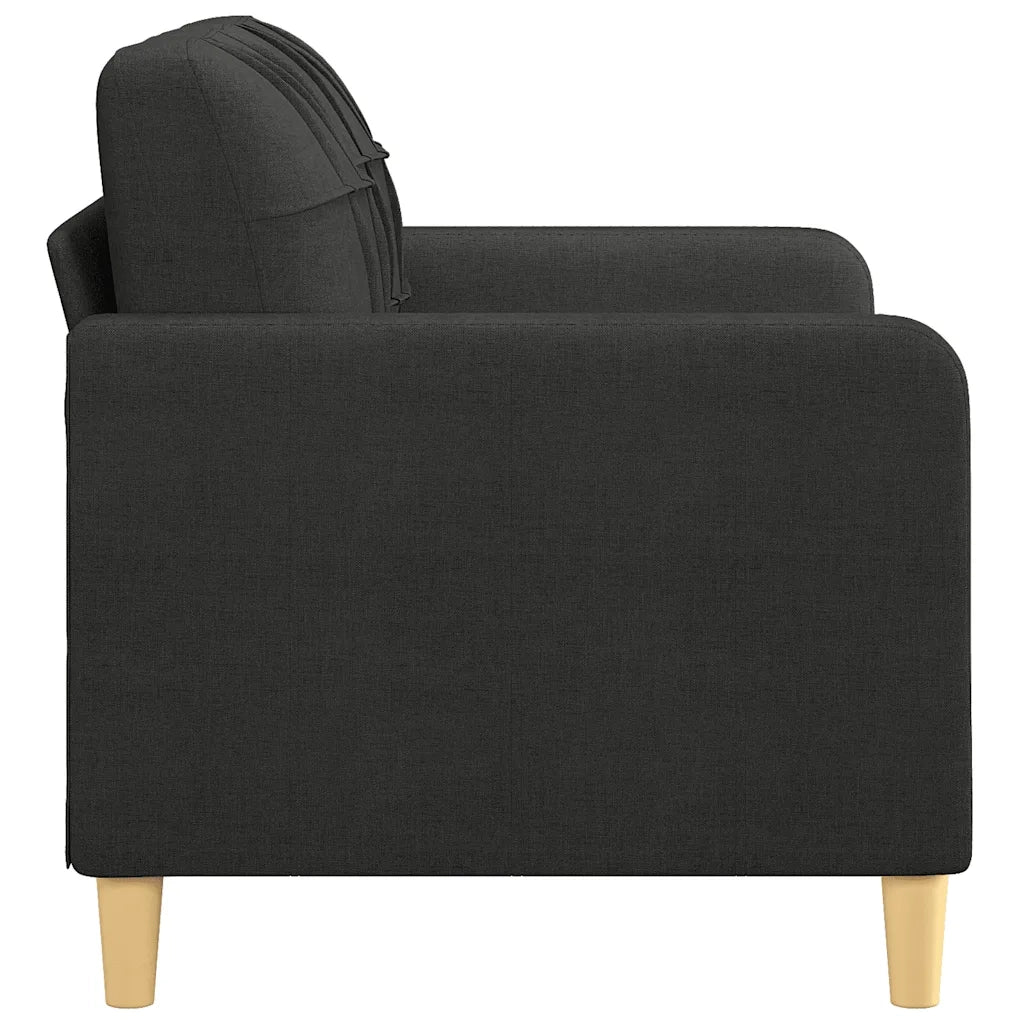 Divano a 2 Posti Nero 120 cm in Tessuto 359087
